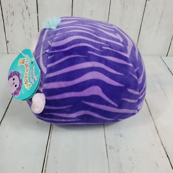Squishmallow Stackable 8" Tazik the Purple Monkey Zebra Striped Pillow New - Picture 6 of 12